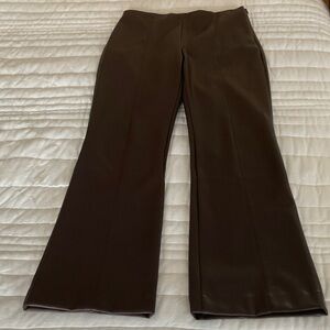 Chocolate Brown Ann Taylor Faux Leather pants